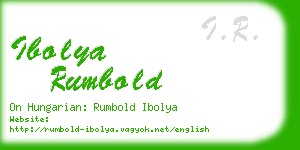ibolya rumbold business card